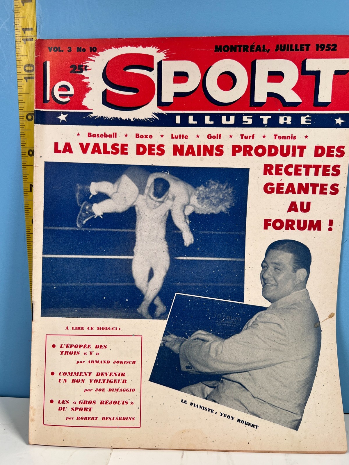 1953 Jul Le Sport Illustre' Montreal Canadian Magazine Big Jackie Robinson Issue