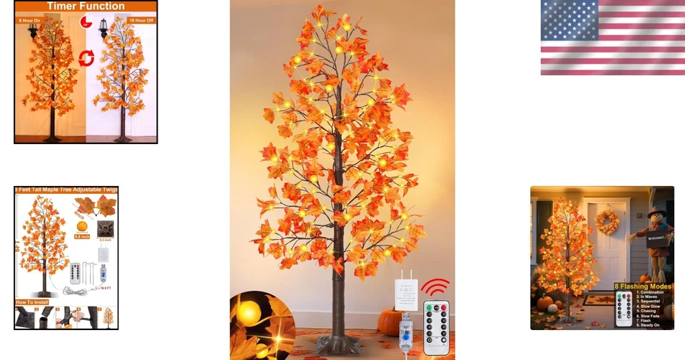 Remote Control Timer Maple Tree Decoration - 8 Modes - Image 2 of 4