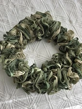Handmade Winter Green Multishade 3D Scarf Lightweight 1.50m long.