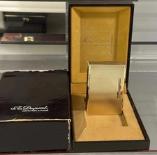 Vintage S.T. Dupont Line 2 Gold-Plated Lighter Excellent Condition