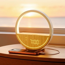 Sunrise Alarm Clock with Sound Machine 4000K Light - Gentle Wake-Up for Heavy
