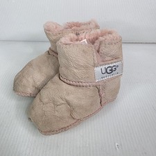 UGG Unisex Leather Sheepskin Lined Baby Erin Boot Size Medium Infant 12-18m