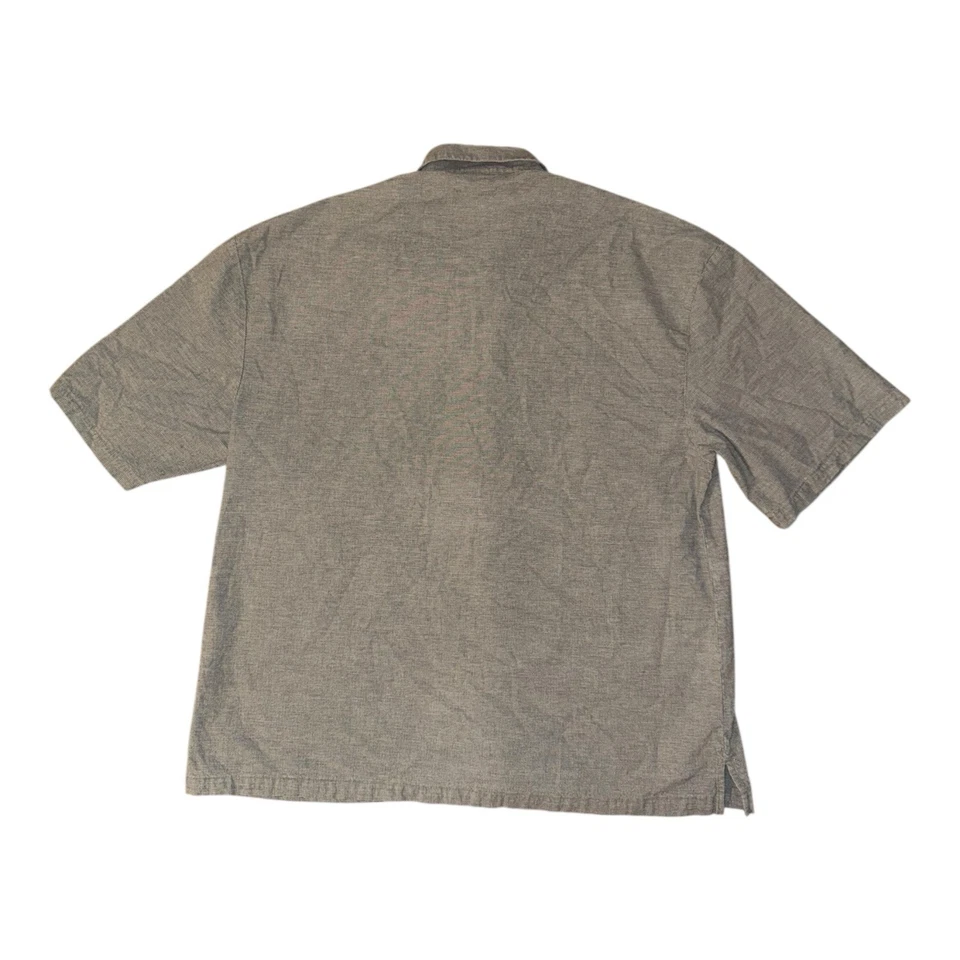 Nike Golf Shirt Size L Grey Short Sleeve Button Up Outdoor Texture Swoosh Skate - Image 2 of 4