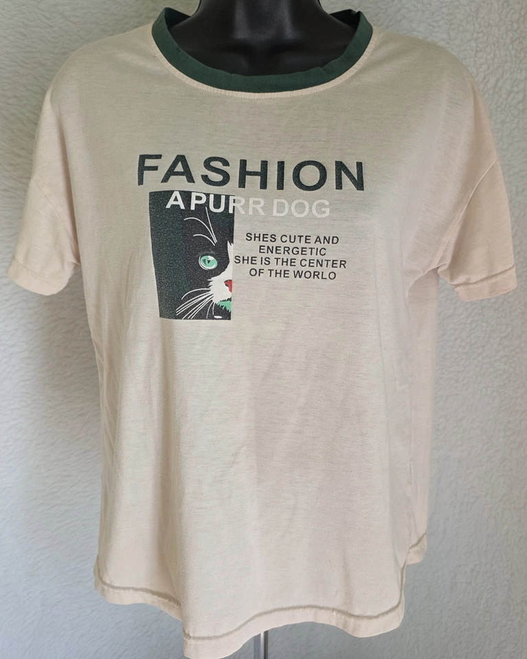 Juniors Womens Longe Sleep Shorts Set Size M Short Sleeve Pockets - Image 4 of 4