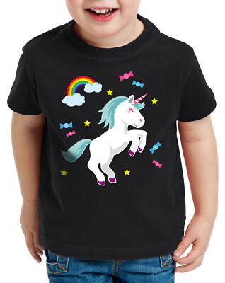 Unicorn Candy Einhorn Kinder T-Shirt Regenbogen sterne pferd fun funshirt süß