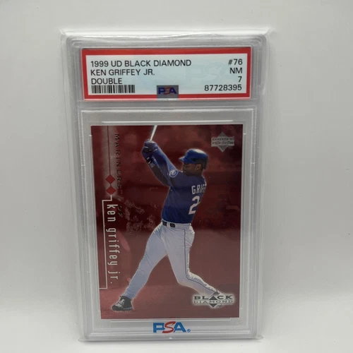 PSA 7 Mint🔥! Rare! Upper Deck Black Diamond - Double #76 Ken Griffey Jr /1998