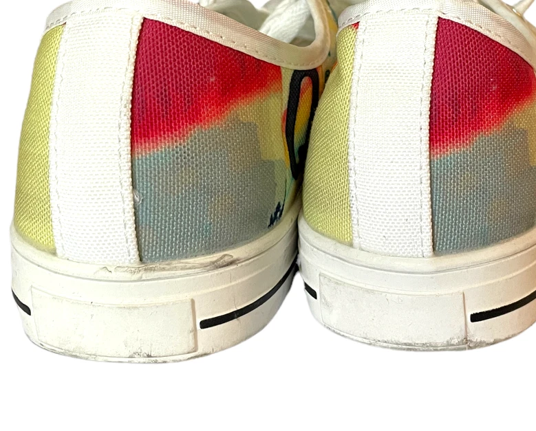 Quilter Unisex Skate Shoes Multicolor Striped Low Top Lace Up M 5 W 7 M - Image 4 of 4