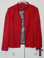 NWT Vtg 90s Blazer Jacket Women Size 16 red