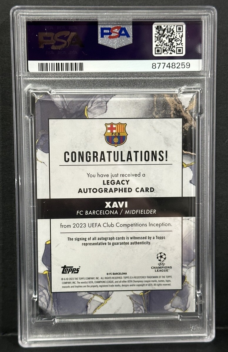2022-23 Topps Inception UCL Barcelona Legacy Xavi Auto Red 2022-23 Topps Inception UCL Barcelona Legacy Xavi Auto Red