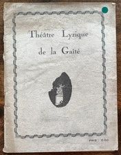 Theatre Lyrique de la Gaîté - Amour de Princesse - Programme 1920
