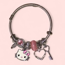 Hello kitty bracelet for kids new in package Charm Bracelet Silver Pink