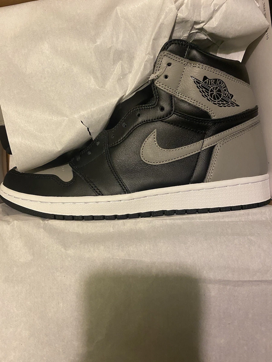 Air Jordan 1 Retro High OG Shadow 2018 Black Grey 555088-013 Size 10.5