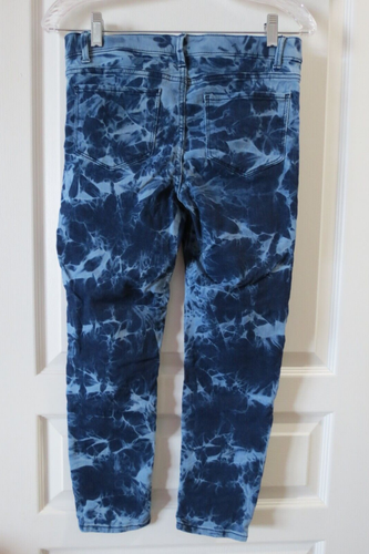 Wonder Nation Girls L(10-12) Plus Blue Acid Wash Denim Capri Jeggings w/ Pockets - Picture 8 of 12