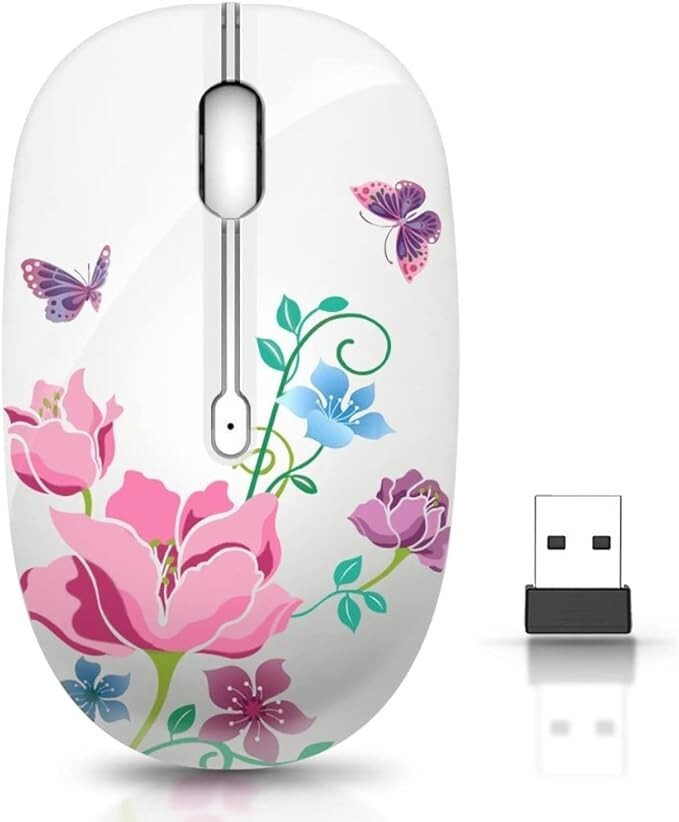Compact Wireless Silent Mouse with Nano Receiver for PC and Mobile Devices-image