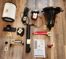 Replacement parts for RIDGID RT06000 or WD0670 6-Gallon Wet/Dry Vacuum (L)