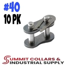 (10PK) #40 Roller Chain Connecting Links, Ships Same Day, Great Quality!
