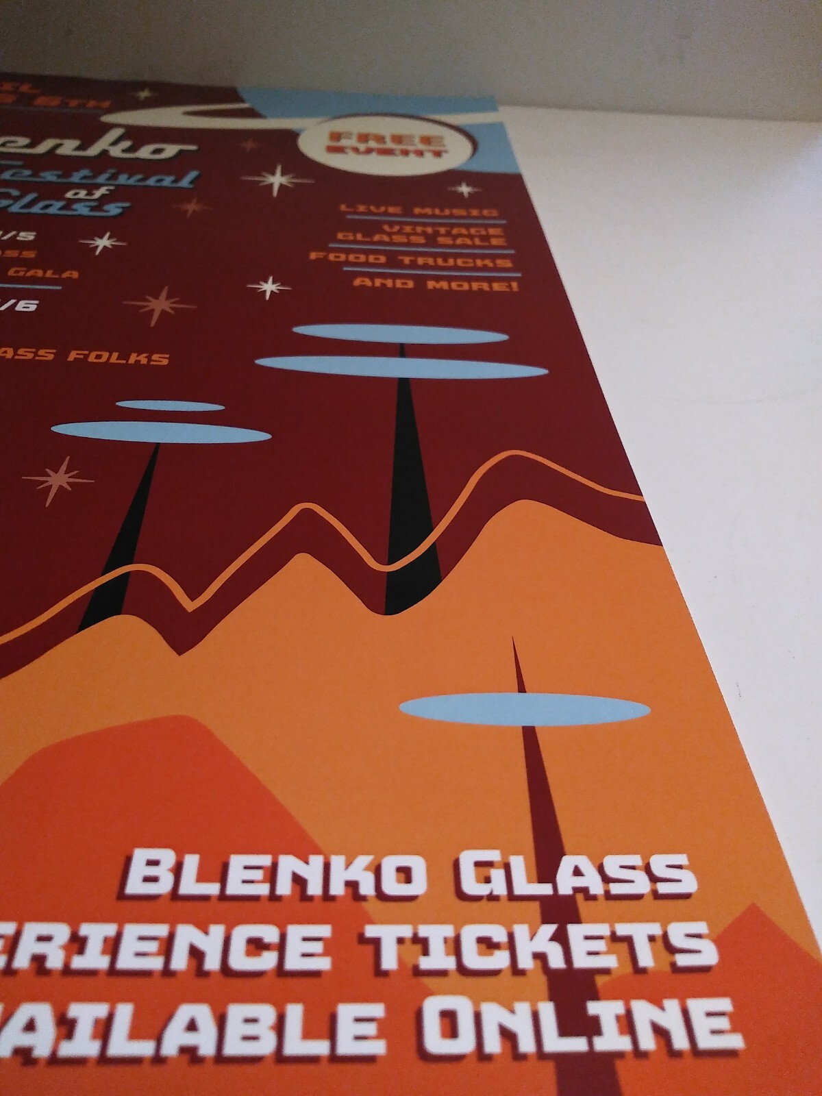 Blenko Festival Of Glass 2024 Space Kitty Event Poster eBay