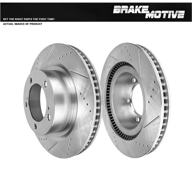 Front Drill Slot Brake Rotors For 2007 - 2014 2015 2016 2017 2018