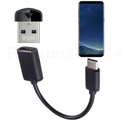 5-Pack USB-C To USB-A OTG Adapter Cables - Type C Male To USB Female - 3.1 Version