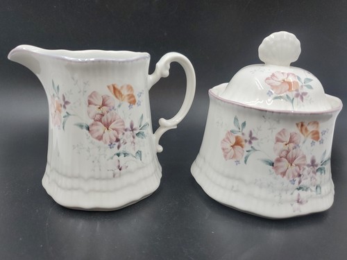 VTG MIKASA Allura DH 903 Suzanne Creamer and Sugar Bowl Set Retired Hard To Find - Picture 13 of 13