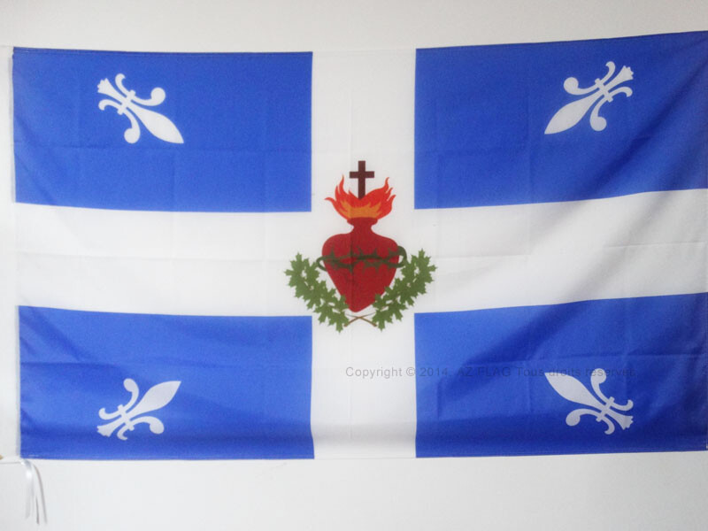 Drapeau Québec 90 x 150 cm Carillon Sacré-Cœur résistant au vent et intempéries