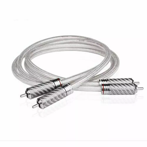 Cable de interconexión 6N OCC cobre HiFi firma de audio RCA enchapado en plata - Imagen 2 de 3