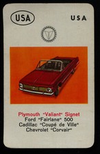 Plymouth Valiant Signet Kwartet card/Quartet card/Spielkarte Trading Card