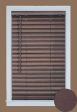 Achim Home VINYL Cordless GII Luna 2" Slat Venetian Window Blinds, Mahogany