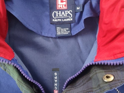 Ralph Lauren Chaps True Vintage Pullover Quarter Zip Windbreaker Medium Hipster - Picture 8 of 9