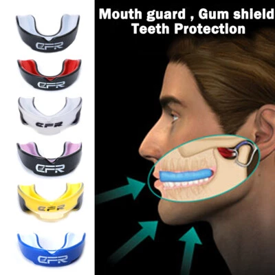 CFR Gel Gum Shield Mundschutz Kinder MMA Boxen Rugby Sports Zahnschutz Protector DE