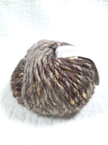 1 Knäuel Gedifra Metallic Wolle Garn Knäuel braun gold hellbraun Mischung 5013 - Bild 7 von 9
