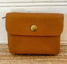 Hand made Small Leather Purse, Mini Coin Pouch, Soft Leather Coin Purse