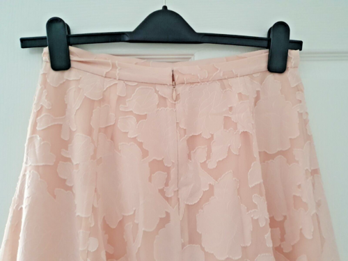 REISS Pink Chloe Burnout Floral Midi Skirt UK 10 Worn once - Picture 12 of 14