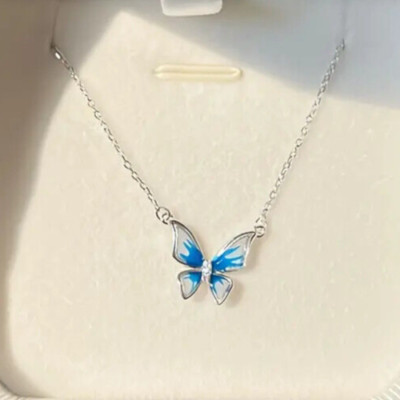 Butterfly Pendant Necklace Delicate Versatile And Easy-to-wear Jewelry