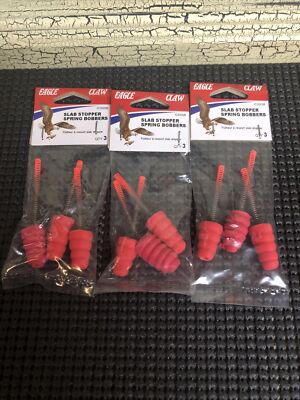   BEST DEAL  3x 3pks Eagle Claw Ice Fishing Spring Bobbers Slab Stopper Assorted