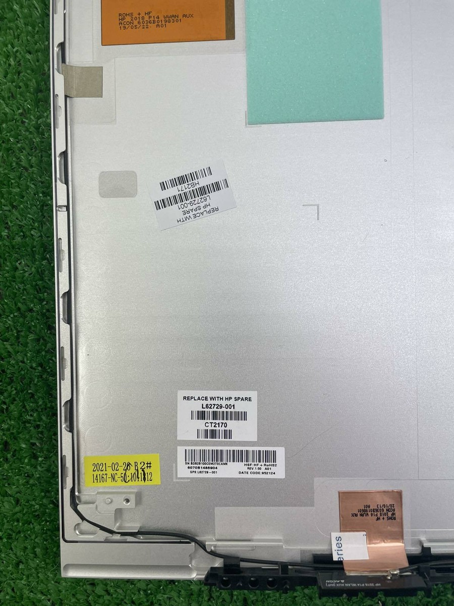 L62729-001, HP LCD back cover for HP EliteBook 840 G6, dimensions