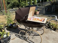 Vntg Silver Cross Brown Baby Pram  Perambulator LOCAL PICK - Limited Delivery