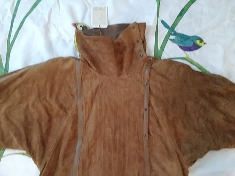 Robe En Daim Marron Pellessimo - Taille 38 (équivalent 40), Style A-Line, Mi-longue, Occasion Très Bon état