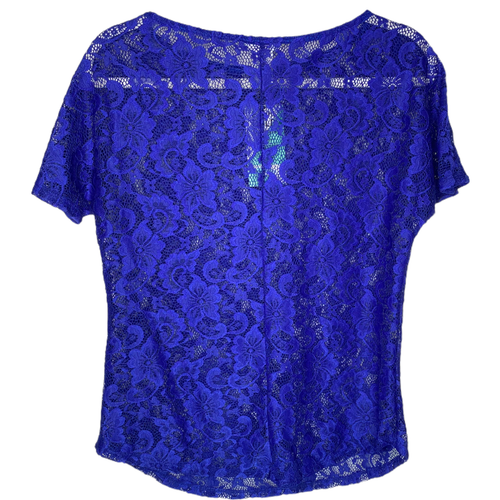 Camicia in pizzo blu Valencia miele e pizzo extra small - Foto 3 di 5