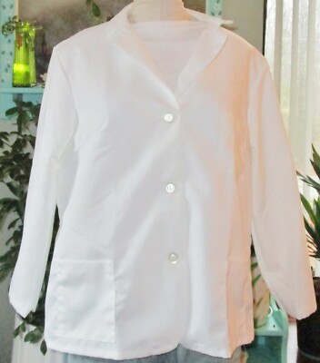 Best Medical L/S Women Lab Coat Button 3 Pockets 26'' Length Sz XL to 4X White