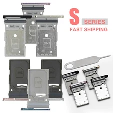 Single SIM Card Tray Holder Slot + Pin For Samsung Galaxy S22 S23 Plus Ultra 5G