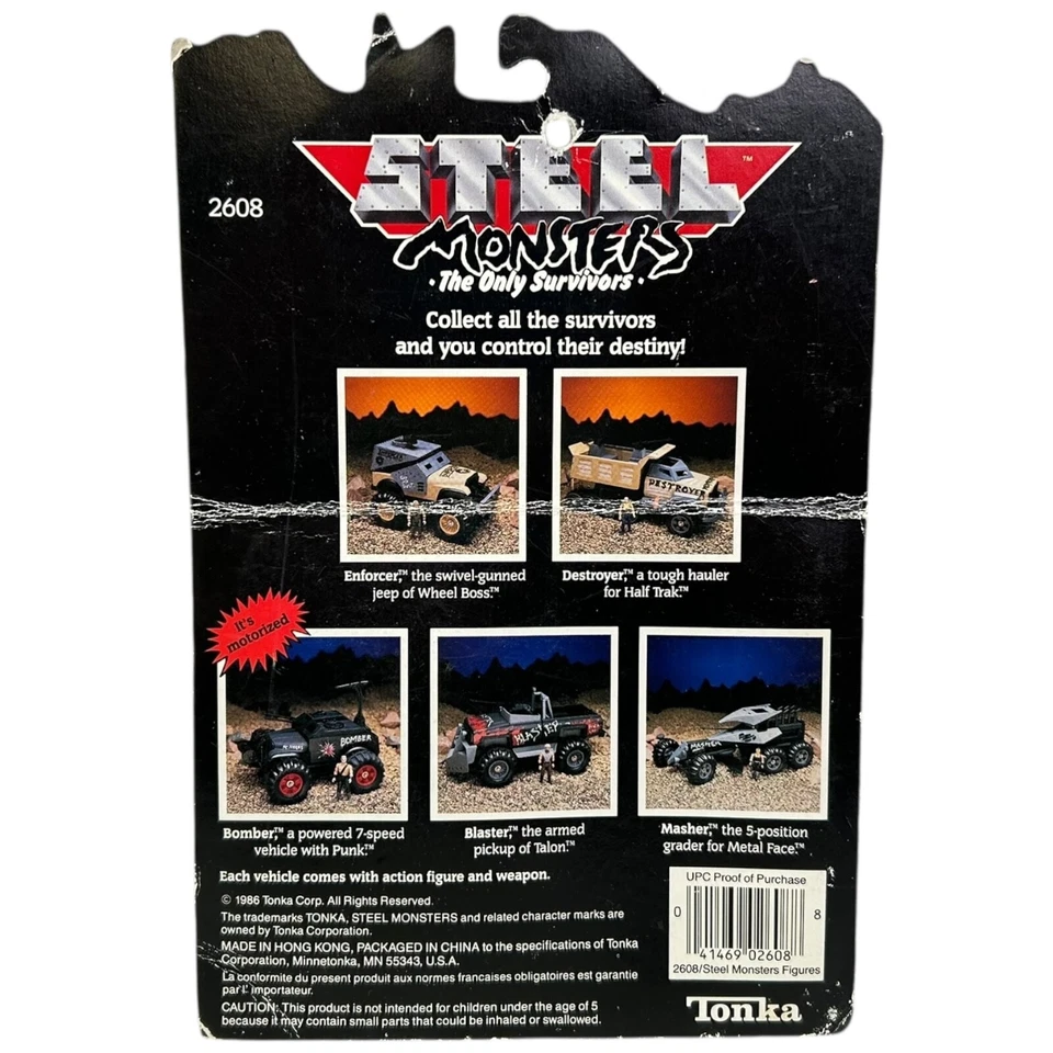 Figura de acción vintage Steel Monsters Half Trak Survivor 3,75" 1986 Tonka sellada Foto 4 de 4