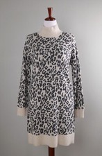 ANN TAYLOR LOFT NWT $119 Soft Knit Leopard Sweater Dress Size Large Petite