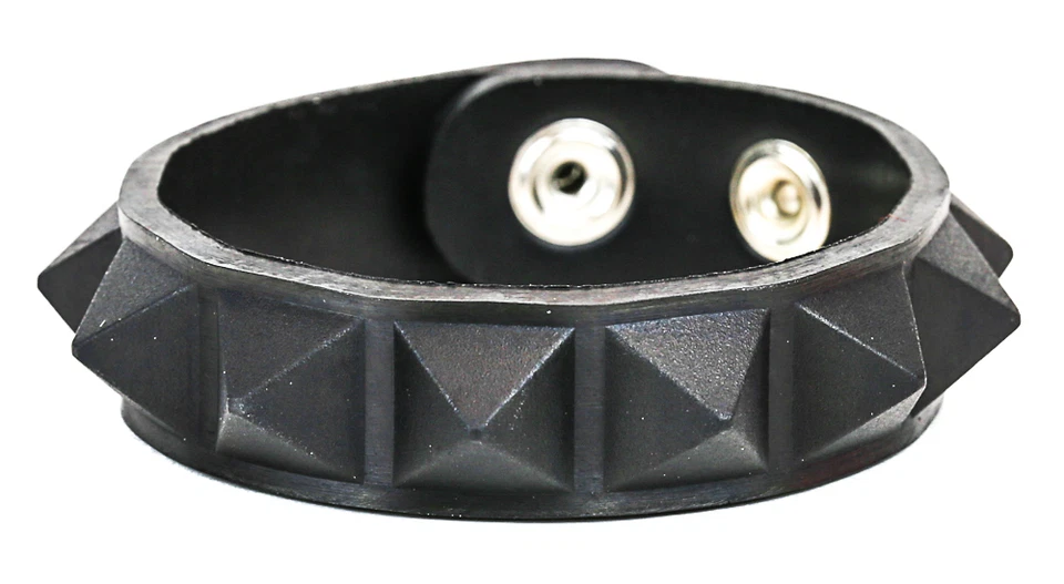 Studded Rubber Silicone Pyramid Gothic Bracelet Punk Goth Thrash Rockabilly - Image 4 of 4