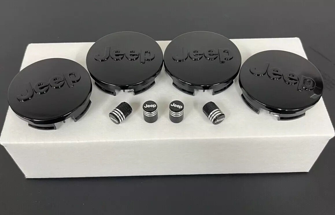 Jeep Wheel Center Caps & Tire Air Caps Black Cherokee