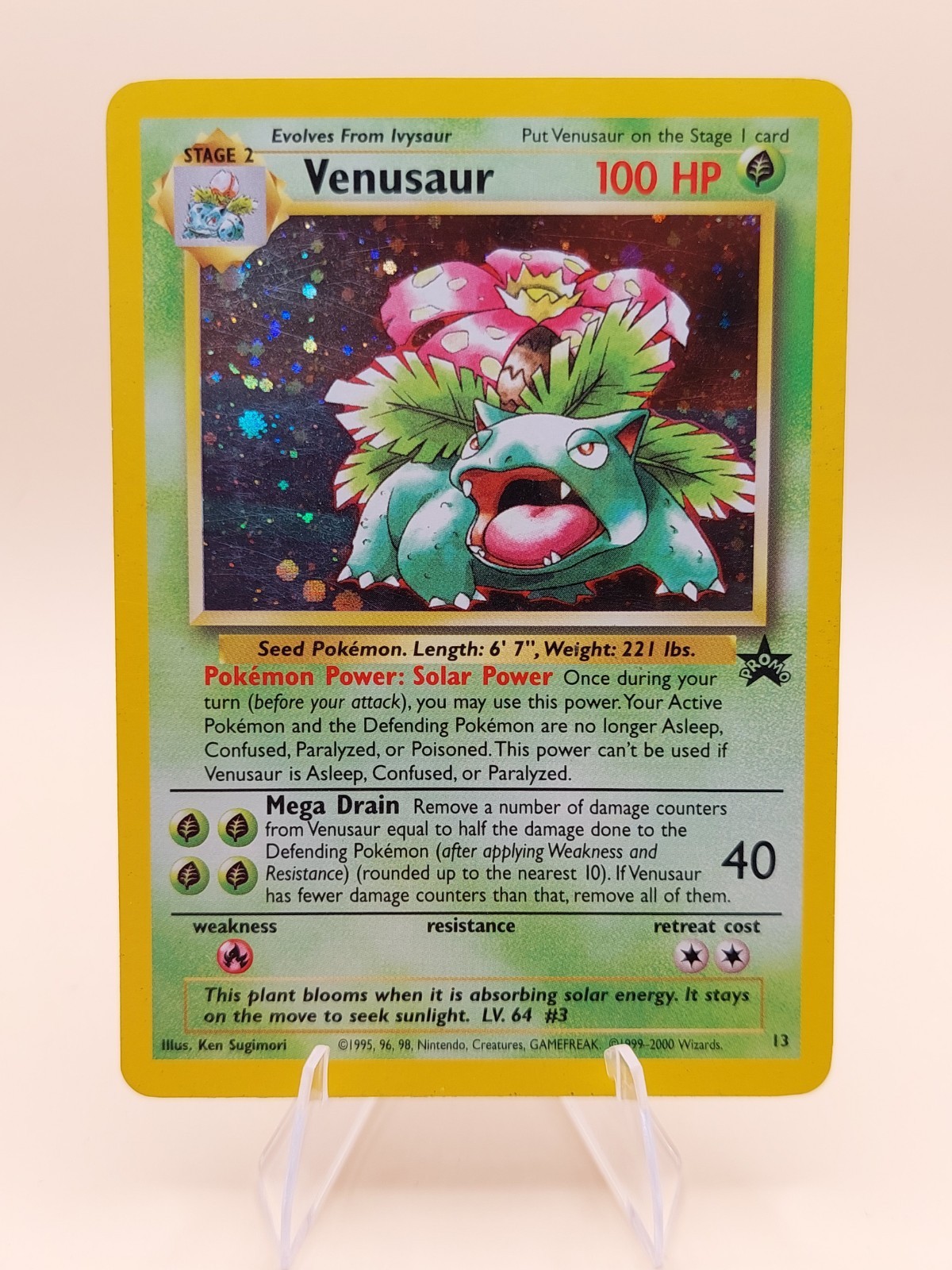 Venusaur Pokemon Black Star Promo #13 WOTC 2000