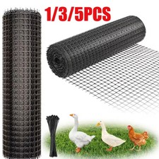1/3/5 x 10M PVC Coated Chicken Mesh Fencing Garden Barrier Plastic Fence Neting