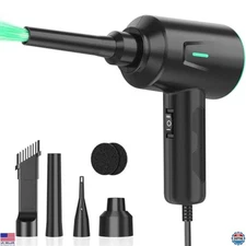 High Power Electric Air Duster Blower 5.74oz for PC Cleaning - 2 Speed