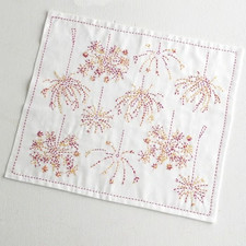 Hobbyra Hobbyre Japanese Embroidery SASHIKO HANA FUKIN Sparklers Fireworks