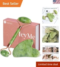 Elegant Jade Quartz Facial Roller & Gua Sha – Perfect Skincare Gift Set